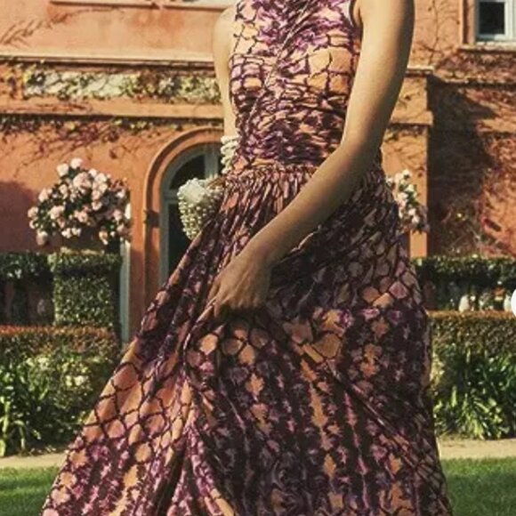 NWOT ULLA JOHNSON Sascha Tie-dye Maxi Dress in Wisteria XS $550